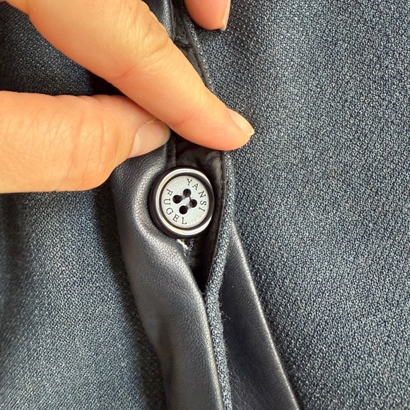 Yansi Fugel Wool Blend Coat Small S Blue Lightweight Minimalist Transitional Lay - Picture 6 of 14